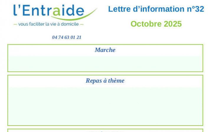 Lettre Info n°32 – octobre 2025